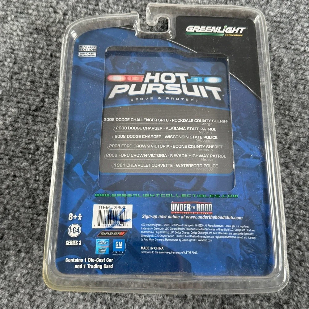 Hot Pursuit 2008 Dodge Challenger SRT8 1:64 Silver Rockdale County Sheriff